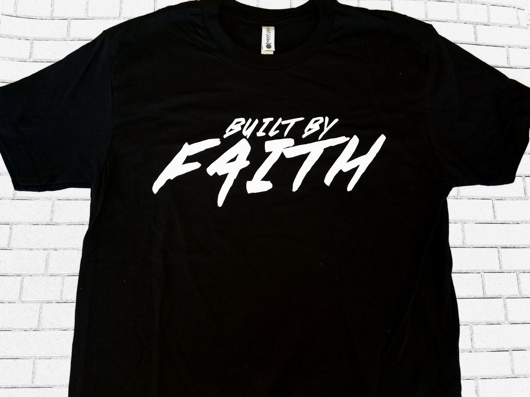 Built By Faith (Black with White Writing)