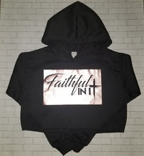 Load image into Gallery viewer, &quot;Faithful In It&quot; Rose Gold Crop Top Sweater