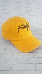 "Faithful In It" Vintage Yellow Dad Hat