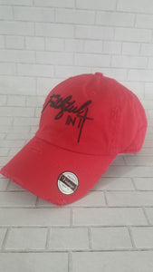 "Faithful In It" Vintage Red Dad Hat