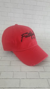 "Faithful In It" Vintage Red Dad Hat