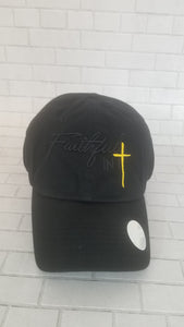 "Faithful In It" Blk & Yellow Hat